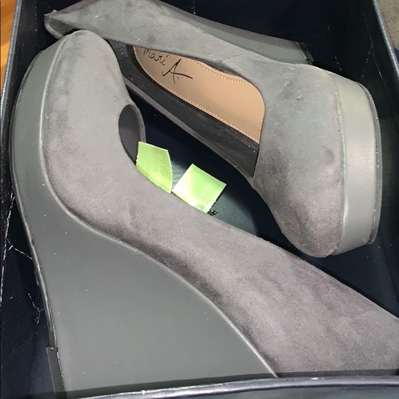 Mari-A Shoes - Mari A grey wedge pumps size 9.5